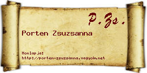 Porten Zsuzsanna névjegykártya